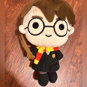 Plush Harry Potter in Black, Brown and Red-Yellow Scarf